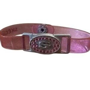 Vintage Y2K‎ Skechers logo Jelly Pink Bracelet, Early 90s/00's, Retro, Bling